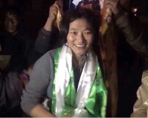 Dolma Tso is welcomed home after her release from prison in 2016. She spent three years in jail