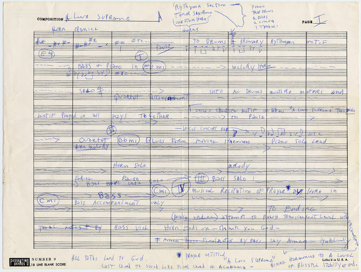 John Coltrane: A Love Supreme (kézirat)